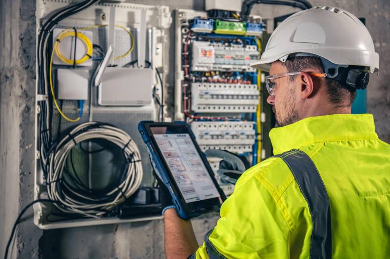 Technicien d'intervention de réseaux de télécommunications en fibre optique